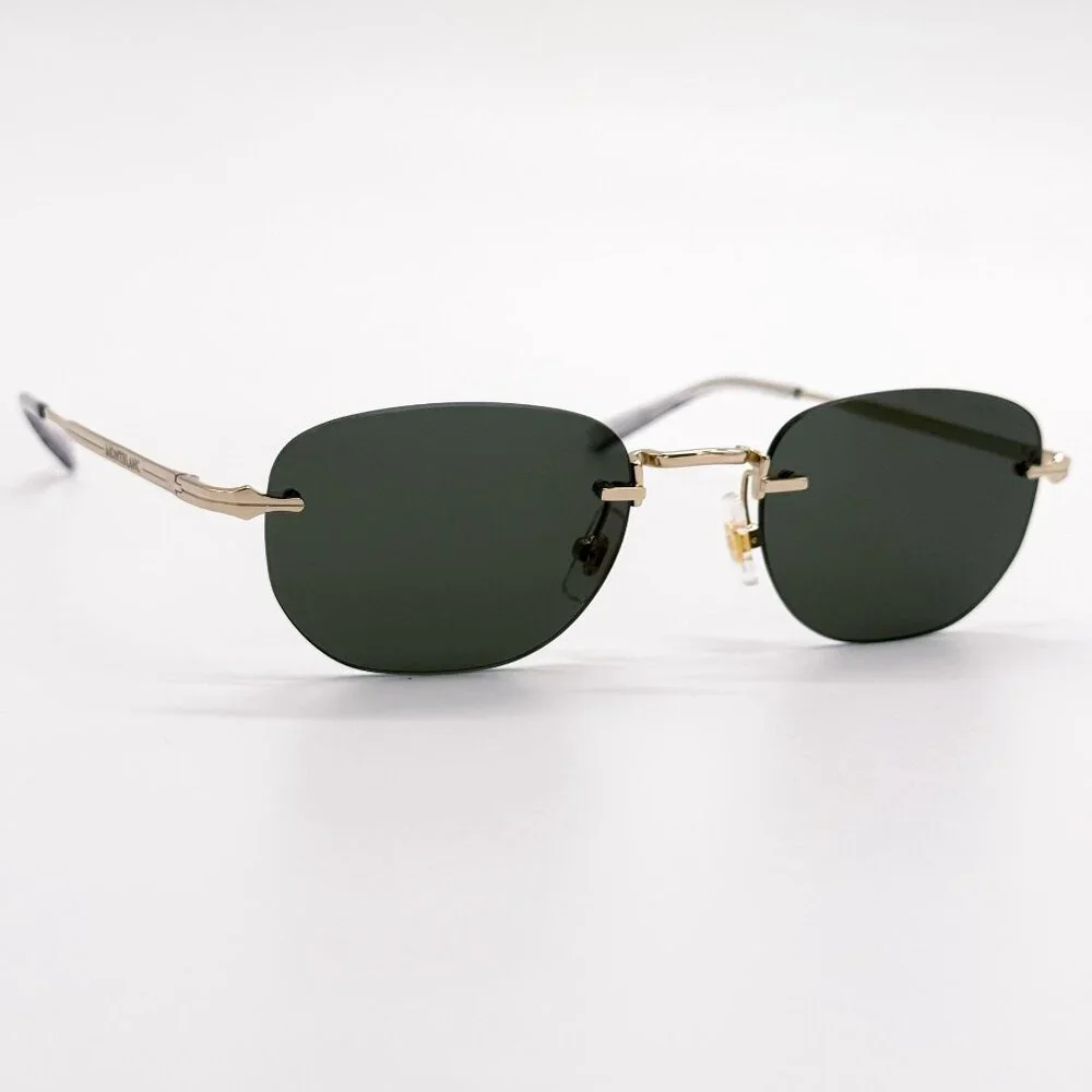 NEW MONTBLANC SUNGLASSES MEN GOLD/GRAY MB0303S 001 EYEWEAR MONTBLANC